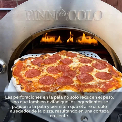 Vista 5 de 16 pulgadas de aluminio perforado Pizza Peel con mango