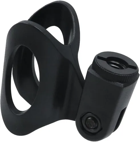 Vista 5 de 4 piezas de clip para micrófono de goma, soporte flexible para micrófono de mano, soporte ajustable de ángulo inalámbrico, negro, en forma de huevo