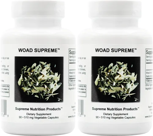 Vista 5 de Woad Supreme de Supreme Nutrition, 90 cápsulas, raíz de Isatis tinctoria en polvo, 1 botella