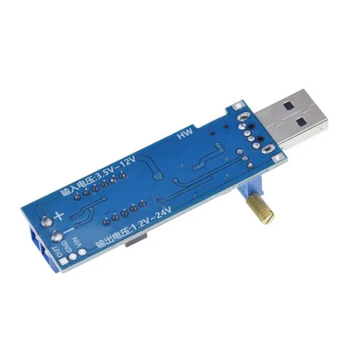 Vista 9 de 2 unids USB Buck Boost Convertidor ajustable Step Up Step Up Módulo de fuente de alimentación Regulador de voltaje DC-DC 5V a 3.3V 9V 12V 18V 24V