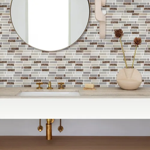 Vista 6 de Azulejos autoadhesivos para pared posterior (backsplash) de cocina, diseño grande premium 3D autoadhesivo para cocina, sala de estar, dormitorio