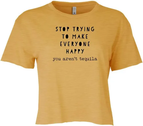 Vista 19 de Women's Screen Printed Crop Tee, Shirts With Sayings