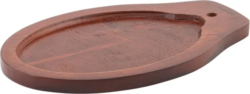 Vista 4 de Winco FS-2 - Juego de servidor Fajita de hierro fundido de 2 piezas, negro, marrón, mediano