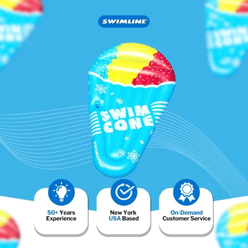 Vista 8 de Swimline - Colchón inflable para piscina con forma de cono de nieve