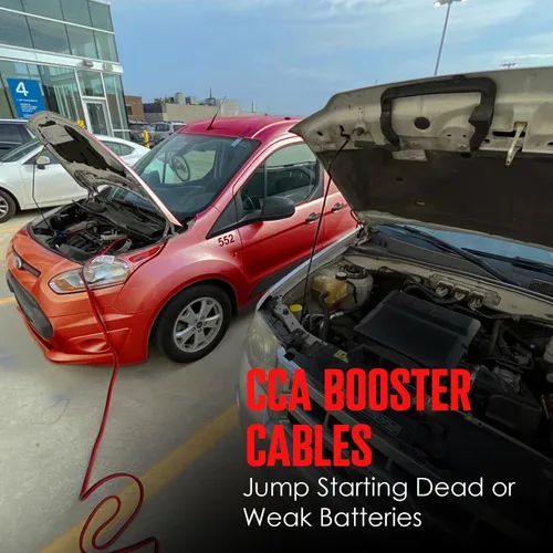 Vista 4 de K KRIËGER Cables de puente para batería de automóvil, cables de refuerzo automotrices resistentes para arrancar baterías muertas o débiles con bolsa