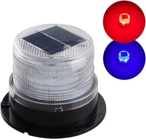 Vista 9 de Luz de flash LED de energía solar LED ámbar luces estroboscópicas para vehículos Wireless,Strong Magnetic Base Auto Turn On/Off Waterproof High