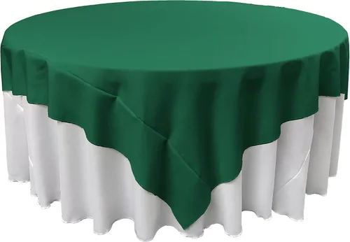 Vista 3 de LA Linen. Mantel cuadrado de popelina de poliéster