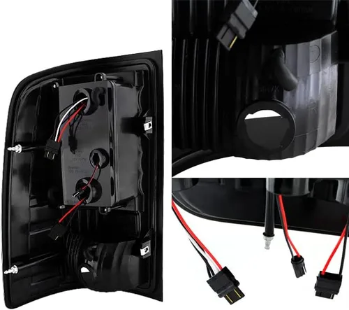 Vista 2 de AKKON - Para 07-13 Sierra 1500 07-14 Sierra 2500 3500 HD Camioneta Pickup Negras Luces Traseras G2 LED Faros de Freno en Pareja