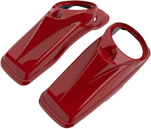 Vista 6 de Tapas para bocinas de motocicleta aptas para 2014+ Harley Touring Hard Saddle Bags - Whisky ámbar, 8 pulgadas Amber Whiskey