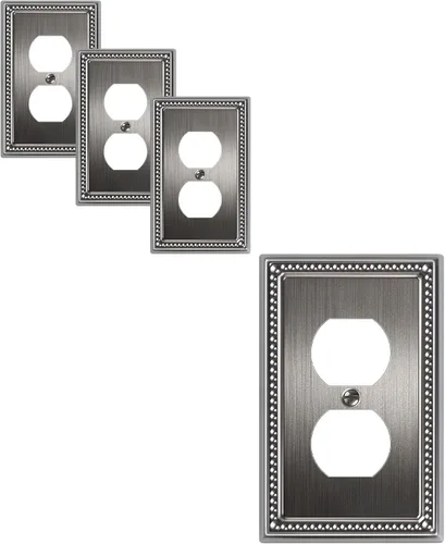 Vista 139 de Paquete de 2 cubiertas de placa de interruptor de luz de doble palanca, cubiertas decorativas de placa de doble interruptor Pearls, placa de pared