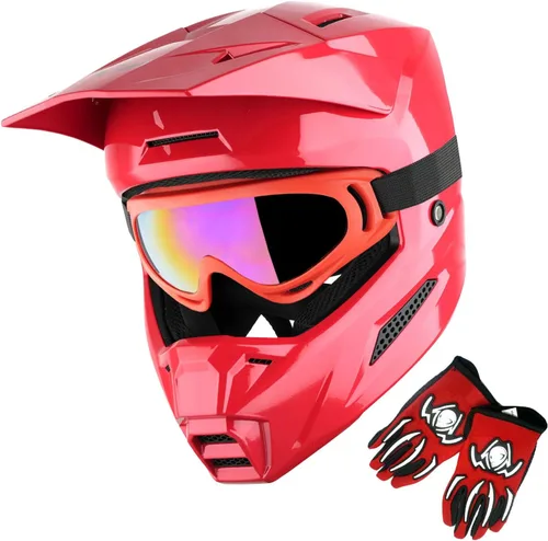 Vista 16 de 1Storm - Casco de motocross para jóvenes, ATV, BMX, MX, motocicleta todoterreno, kart, adolescente, blanco brillante Blanco brillante juvenil