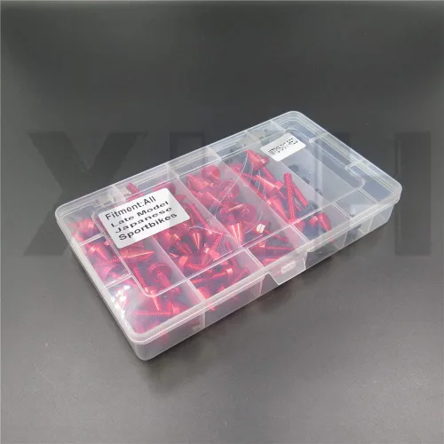 Vista 7 de XKH- Spike Carenado Parabrisas Tornillos Tornillos Compatible con Suzuki GSXR600 750 1000 Hayabusa RED Motorcycle/Kawasaki Ninja EX250 ZX14 ZX7 ZX9R