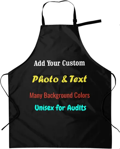 Vista 7 de Delantal personalizado con foto, delantal de chef de cocina personalizado para mujeres y hombres, delantal personalizado con nombre impermeable