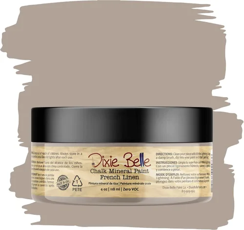 Vista 385 de Pintura para muebles con acabado de tiza Dixie Belle Paint Company - Amatista (4oz) - Pintura mineral de tiza chic púrpura profundo mate