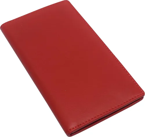 Vista 3 de Swiss Marshall Cartera larga de cuero genuino con bloqueo RFID, Cn Rojo, Plegable