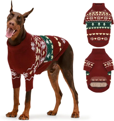 Vista 24 de IECOii Suéter de perro salchicha de cuello alto para perros pequeños, medianos y hembras, elástico y transpirable, abrigo de punto cálido, para Negro