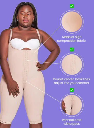 Vista 5 de Fajitex Fajas Colombianas Reductoras y Moldeadoras High Compression Garments After Liposuction Full Bodysuit 022811