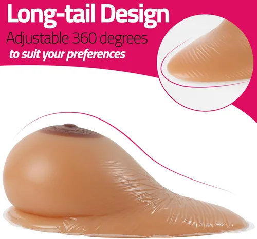 Vista 4 de IVITA Autoadhesivo Silicona Mama Formas Mastectomía Prótesis Pechos falsos Cosplay Bra Enhancer Inserts