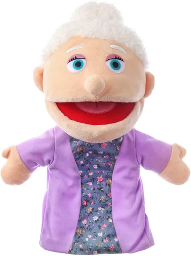 Vista 8 de 1 pieza de marionetas de mano familiares de 12 pulgadas, abuelos, mamá y papá, hermano y hermana, marionetas de mano de peluche para niños, juguetes