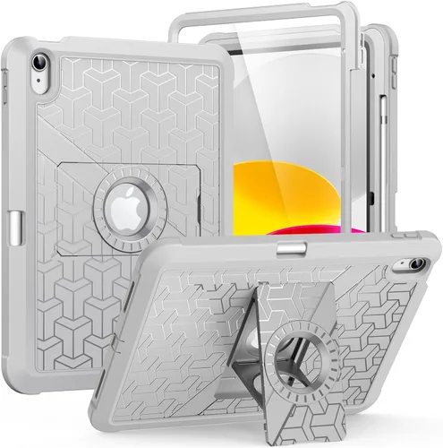 Vista 11 de MoKo Funda para iPad (A16) de 11ª/10ª generación 2025/2022, resistente a prueba de golpes, doble capa protectora de cuerpo completo, protector