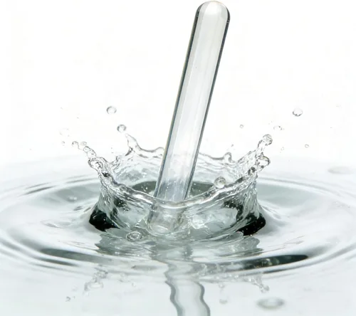Vista 2 de Enchufe anal de vidrio grande, consolador de vidrio grande con tapón anal anal, juguetes sexuales transparente y liso, consolador de doble extremo