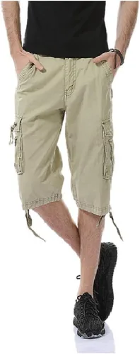 Vista 12 de Leward Pantalones cortos cargo de sarga de algodón para hombre, ligeros para exteriores
