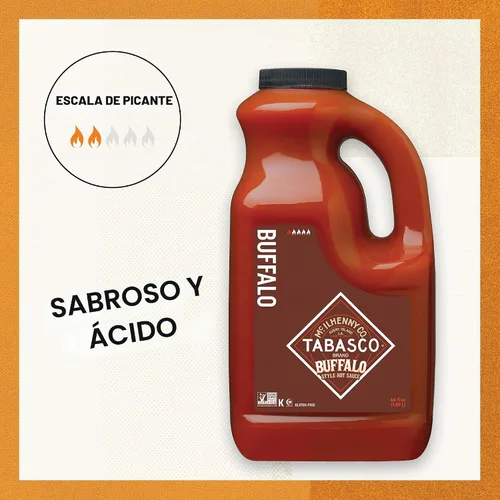 Vista 4 de Salsa de pimiento Tabasco, 64 onzas, 1/2 galón