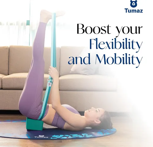 Vista 5 de Tumaz Non-Slip Yoga Blocks 2-Pack - High Density/Lightweight EVA Foam & Natural Cork for Stability, Premium Set with E-Book Included