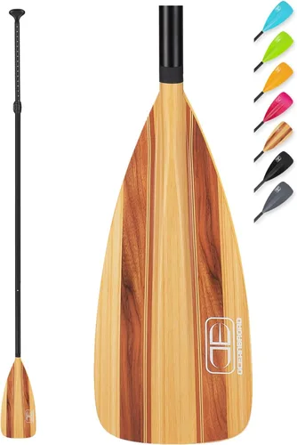 Vista 17 de OCEANBROAD SUP Paddle - Remo ajustable para kayak de paddleboard, eje de aleación de aluminio ajustable con cuchillas de nailon reforzado