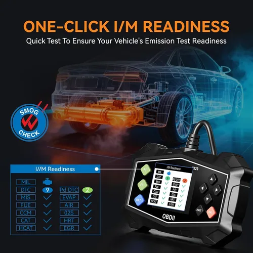 Vista 4 de Herramienta de diagnóstico de escáner OBD2 mejorada - Lector de código de motor con probador de batería, EVAP, datos en vivo, modo 6/8, herramienta