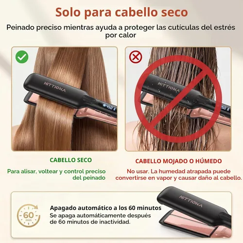 Vista 9 de HITTIONA Plancha de pelo de cerámica de 1.75 pulgadas de ancho para cabello