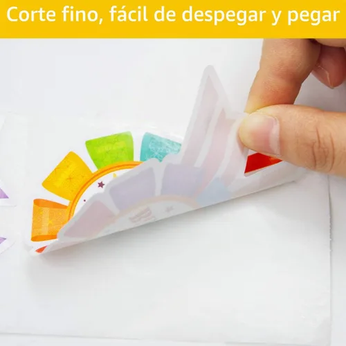 Vista 3 de Fancy Land Pegatinas de feliz cumpleaños para niños, regalos de cumpleaños