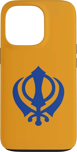Vista 10 de Khanda Sikh Symbol Chakkar Kirpans Chakra Sikhism - Carcasa para iPhone 17