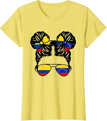 Vista 39 de Camiseta Half Colombian Half Venezolan Girl Colombia Kids Heritage, Gris