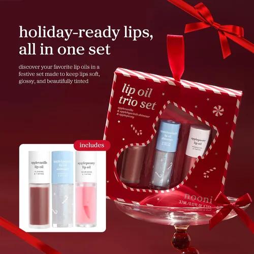 Vista 2 de NOONI Trío de aceites labiales - 2026 Christmas Holiday Limited, 3 tonos