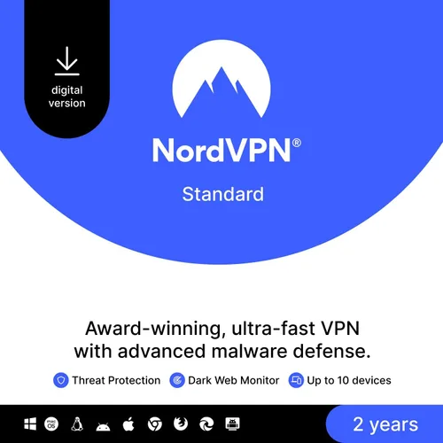 Vista 16 de NordVPN Plus, 10 Devices, 1-Year, VPN & Password Manager Software Bundle, Digital Code