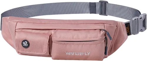 Vista 17 de WATERFLY Riñonera para Mujeres y Hombres Resistente al Agua Pequeña Bolsa de Cintura Delgada con 4 Bolsillos Bolsa Cruzada Ligera para el Pecho que