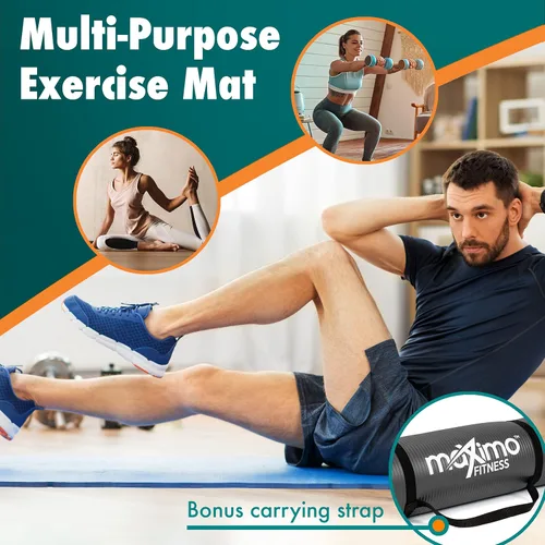 Vista 3 de Maximo Fitness Tapete de yoga - Tapete de ejercicio multiusos para hombres, mujeres y niños, tapetes de entrenamiento ideales sin deslizamiento