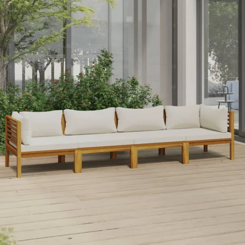 Vista 43 de Juego de 5 piezas para patio con cojín, juego de muebles de sofá, resistente a la intemperie, adecuado para uso en exteriores, requiere montaje Gris