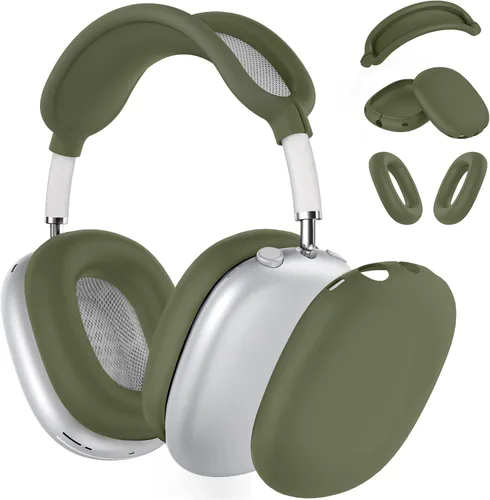 Vista 28 de Funda rígida para AirPods Max con modo de sueño, funda de transporte para auriculares con almohadillas de silicona para AirPods
