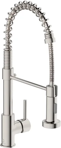Vista 11 de Llave de cocina negra con luz LED, llave de cocina con dispensador de jabón, llave para fregadero de cocina, llave de cocina de acero inoxidable