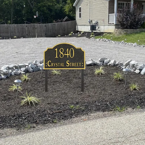 Vista 7 de Placa de dirección personalizada MONTADA EN CÉSPED - Letrero personalizado de número de casa, placa de dirección, números de dirección de casa