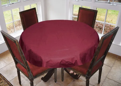 Vista 26 de LAMINET Mantel elástico ajustable para mesa, medallón grande, redondo, se adapta a mesas de hasta 45 a 56 pulgadas de diámetro Medallion