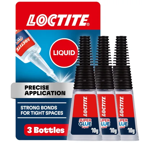 Vista 12 de Loctite Super Glue - Botella líquida de cuello largo, botella de 0.35 oz (paquete de 2) adhesivo instantáneo para plástico, madera y metal