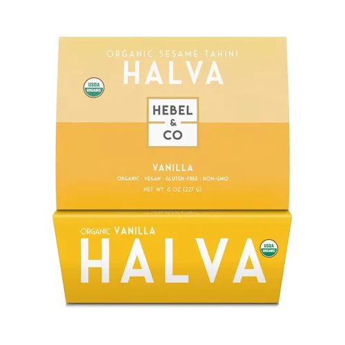 Vista 10 de HEBEL & CO Paquete de 3 trozos de chocolate Halva Certificado USDA orgánico, sin gluten, Kosher y vegano, 8 onzas cada uno