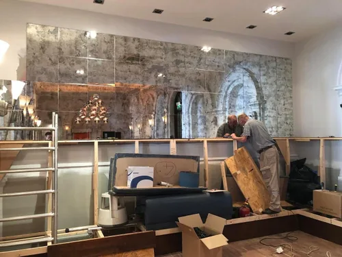Vista 3 de Espejo antiguo, azulejos de espejo para tu nuevo proyecto casero de bricolaje