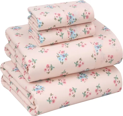 Vista 43 de RUVANTI Sábanas de percal 100% algodón, tamaño individual, anual Fresco fresco, bolsillo profundo de 16 pulgadas, suave, transpirable y duradero