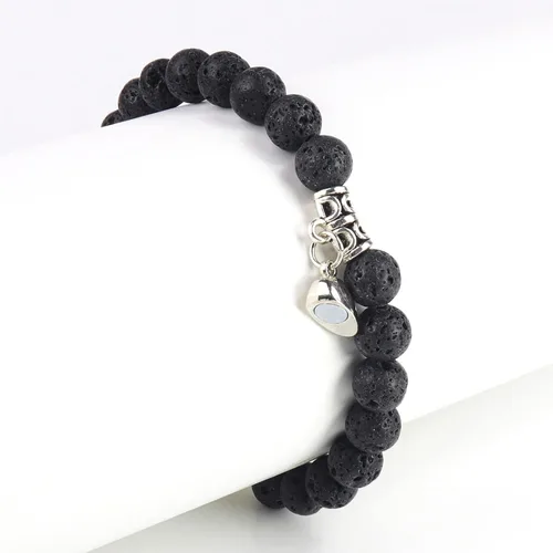Vista 8 de 2 PCS Magnetic Couples Bracelets, Natural Stone Energy Stone Beads Bracelet Set His and Hers Long Distance Relationship Bracelet for Boyfriend