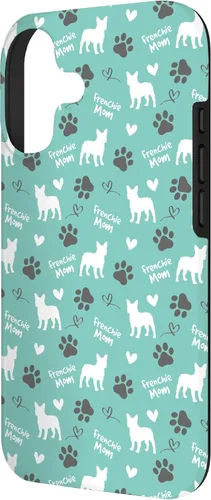Vista 2 de Frenchie Mom French Bulldog Mom Blue Women Case for iPhone 17