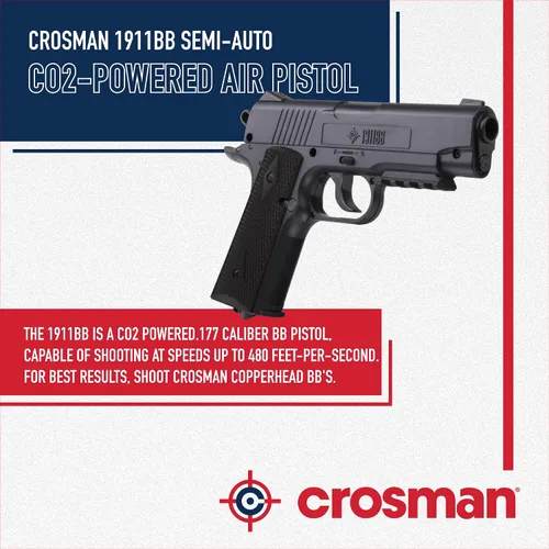 Vista 2 de Crosman 1911 Semi-auto .177 BB CO2 Pistola de aire